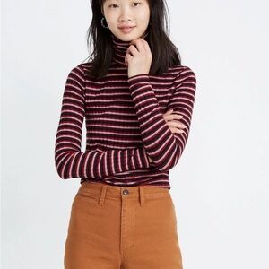 Madewell Striped Turtleneck Women Top
